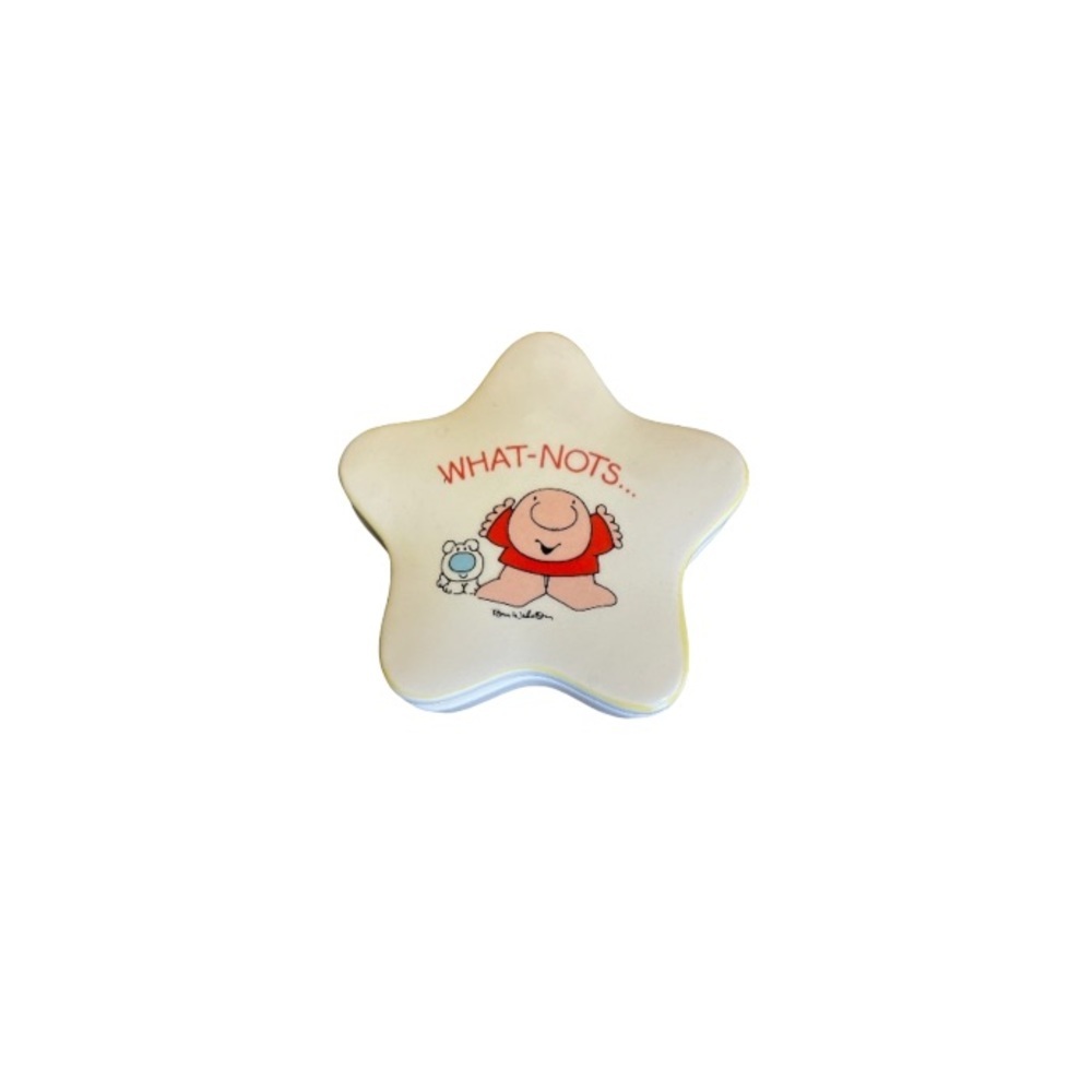 Vintage Ziggy “WHAT-NOTS” Star Shaped Ceramic Dish with Lid from Korea